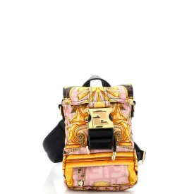 FENDI x Versace Fendace Fendiness Backpack Printed Zucca Nylon Mini