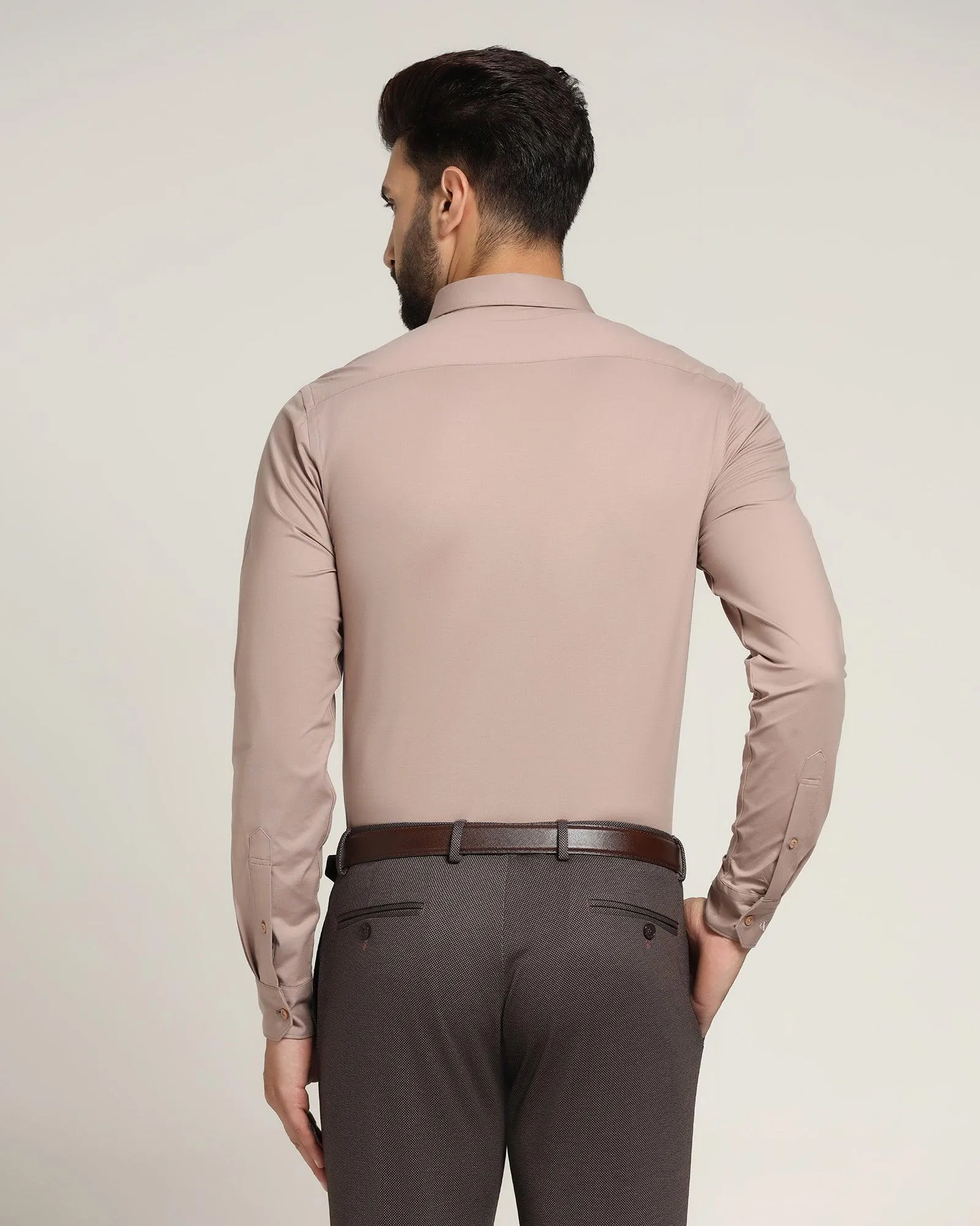 Formal Tan Solid Shirt - Sofok