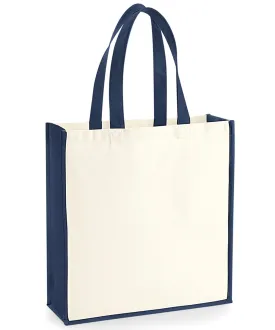 Gallery canvas tote | Natural/French Navy