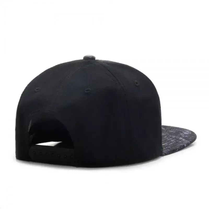 God Level Black Leather Snapback Cap