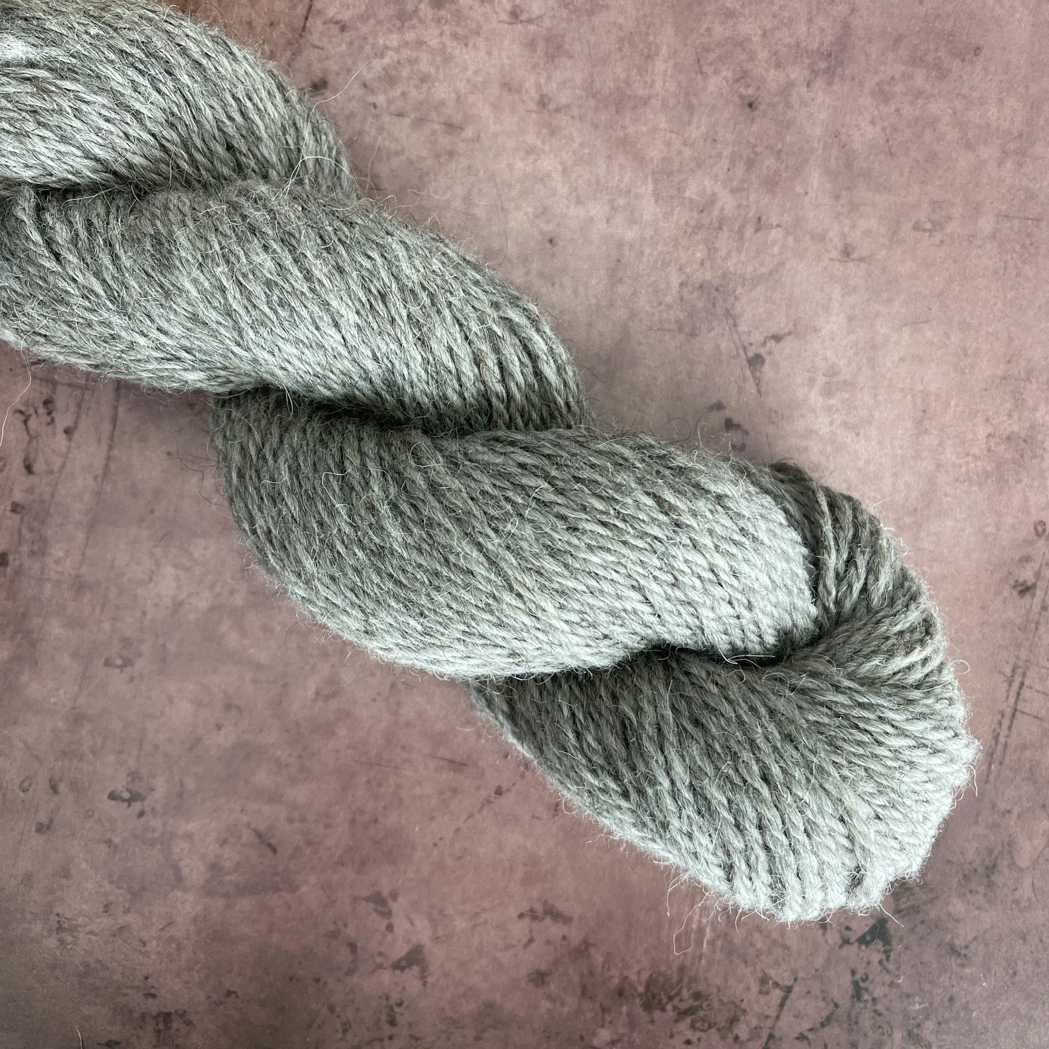 Gray Bulky Weight Lamb Wool Yarn 3-Ply 115 yards Icelandic Lamb Wool Yarn Montana