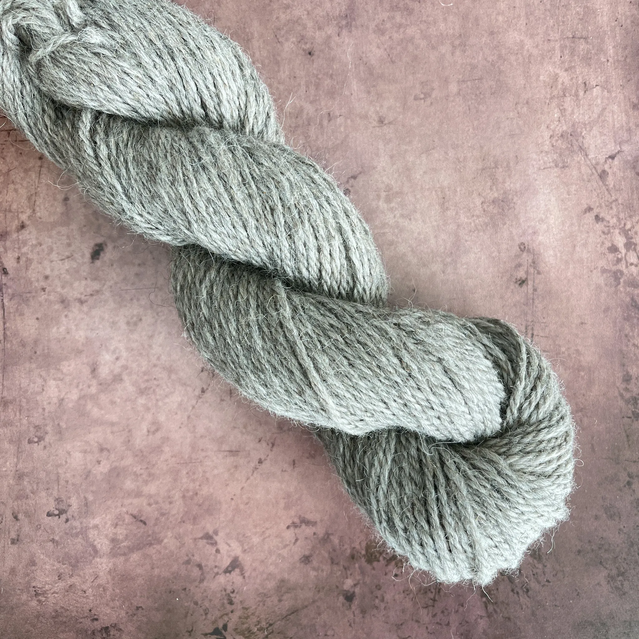 Gray Bulky Weight Lamb Wool Yarn 3-Ply 115 yards Icelandic Lamb Wool Yarn Montana