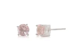 Harpers Jewellery Rose Quartz 2cts Stud Earings