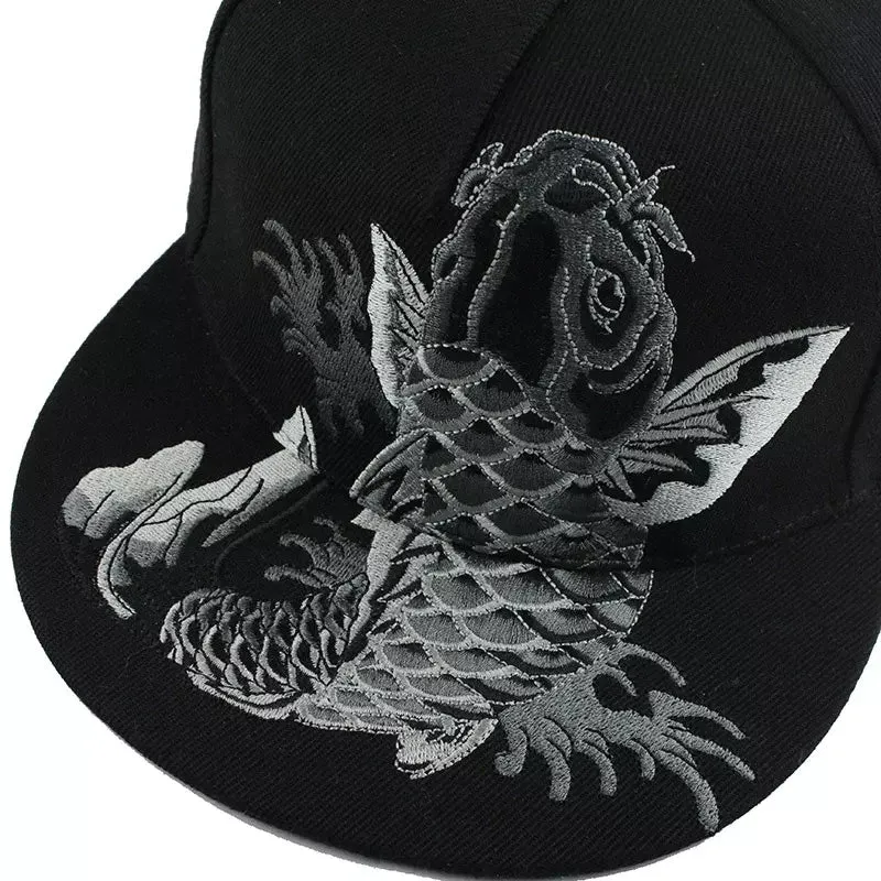 Japanese Koi Snapback Cap