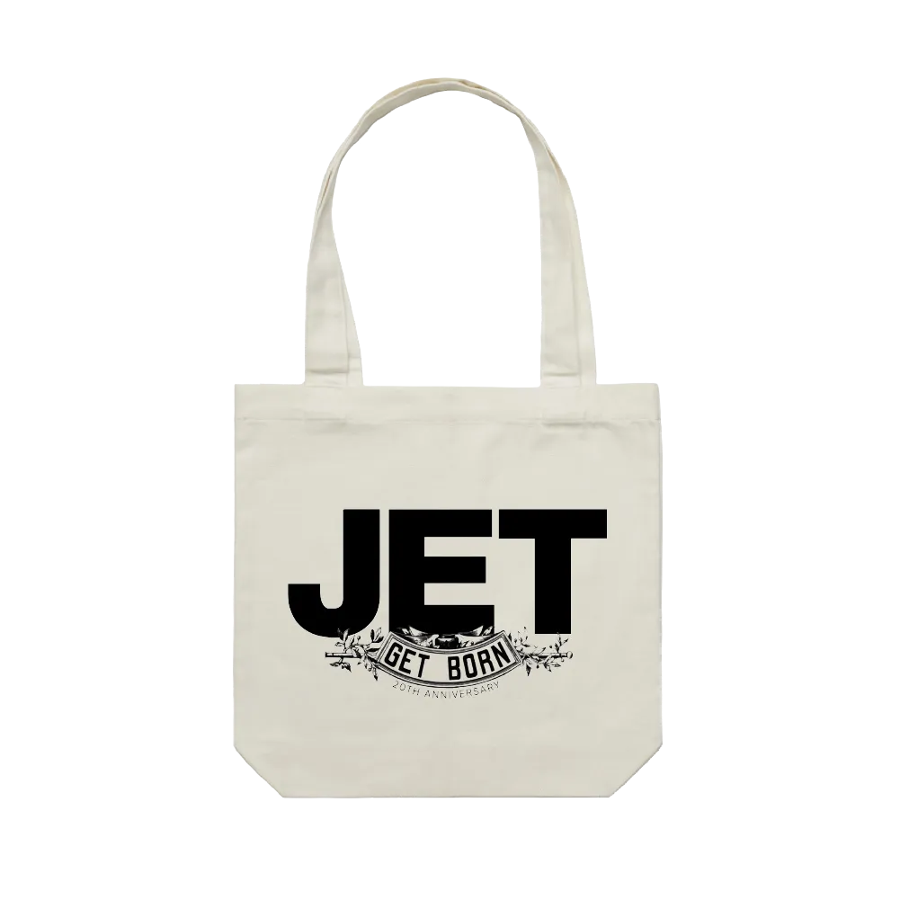 Jet / Get Born White Tote Bag