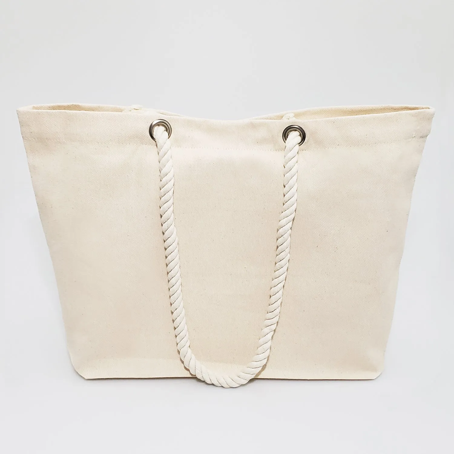 Large Canvas Beach Tote Bag with Fancy Rope Handles- RP260