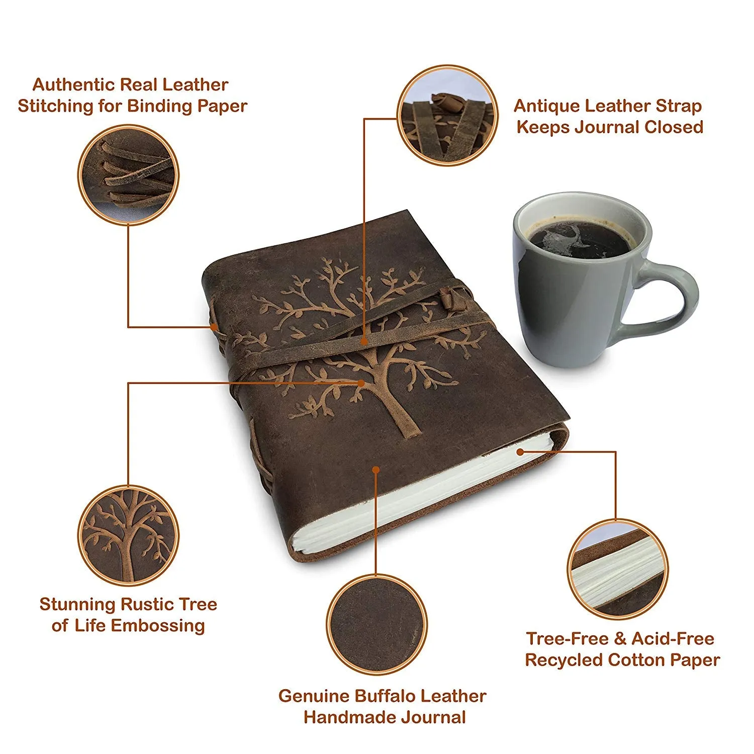 LEATHER JOURNAL TREE OF LIFE