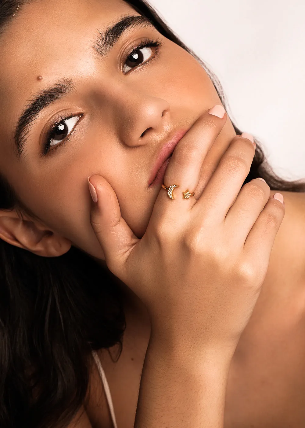 Luna Moon Ring in Silver