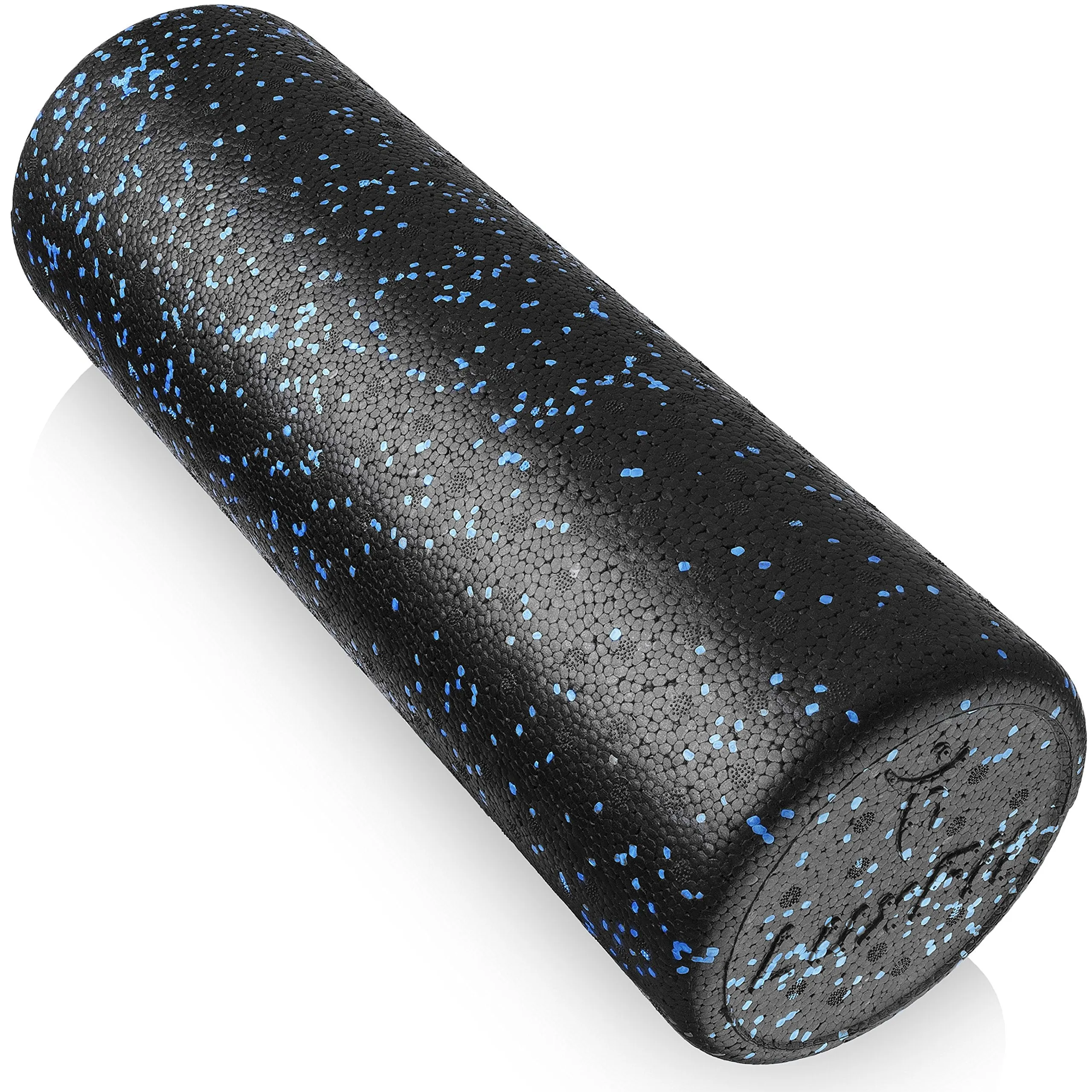 LuxFit Extra Firm Speckled Foam Roller with Online Instructional Video (Blue, 18-Inch)