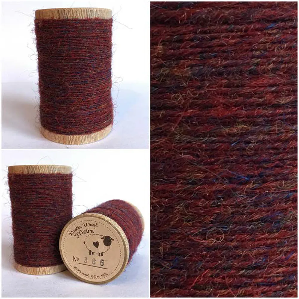 MAHOGANY Hand Dyed HALF YARD Wool Fabric for Wool Applique and Rug Hooking