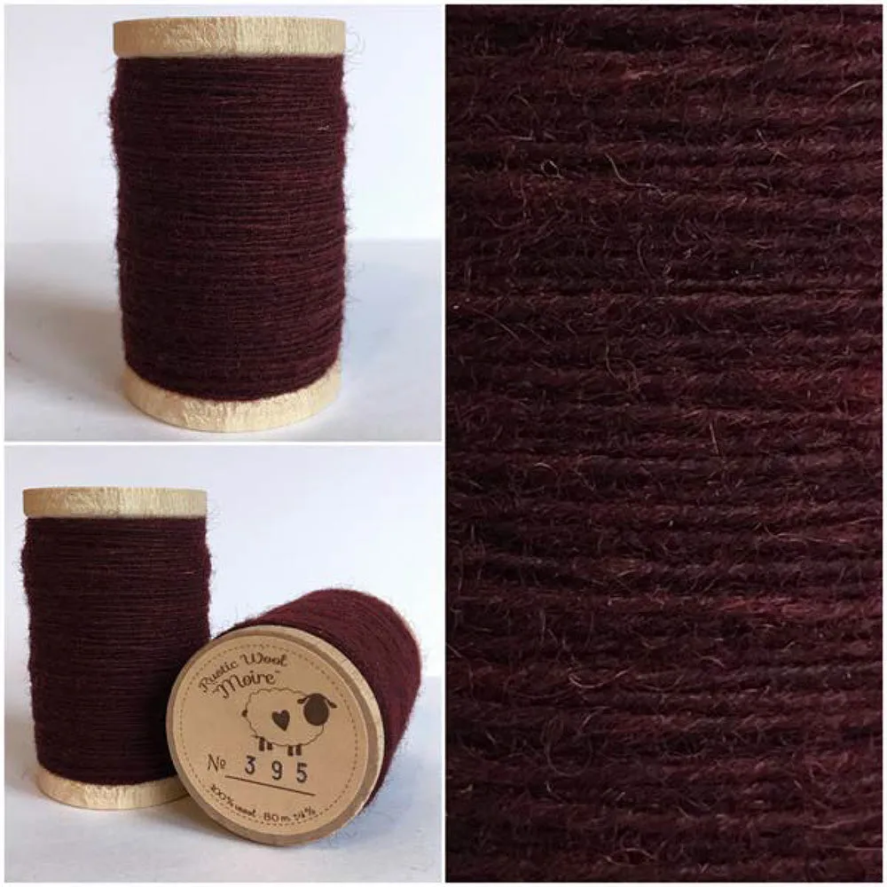 MAHOGANY Hand Dyed HALF YARD Wool Fabric for Wool Applique and Rug Hooking