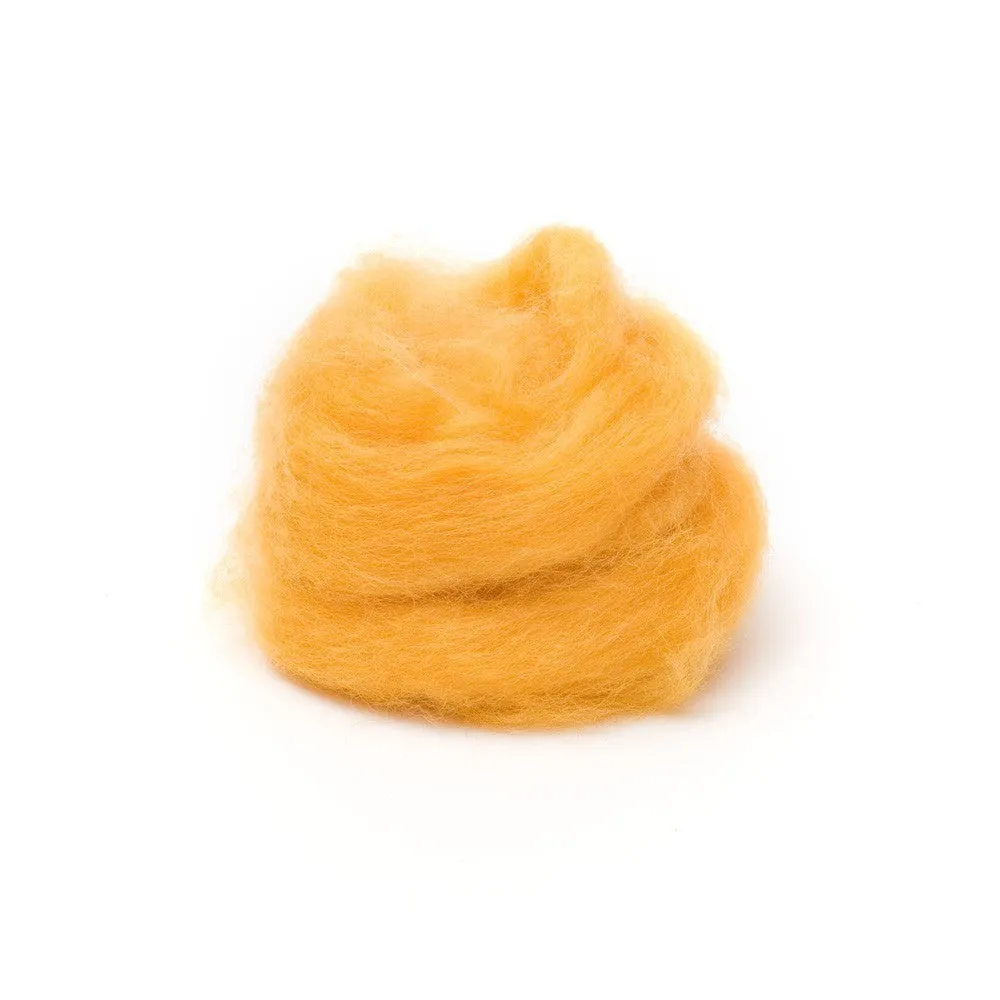 Marigold Corriedale Wool Roving 1 oz.