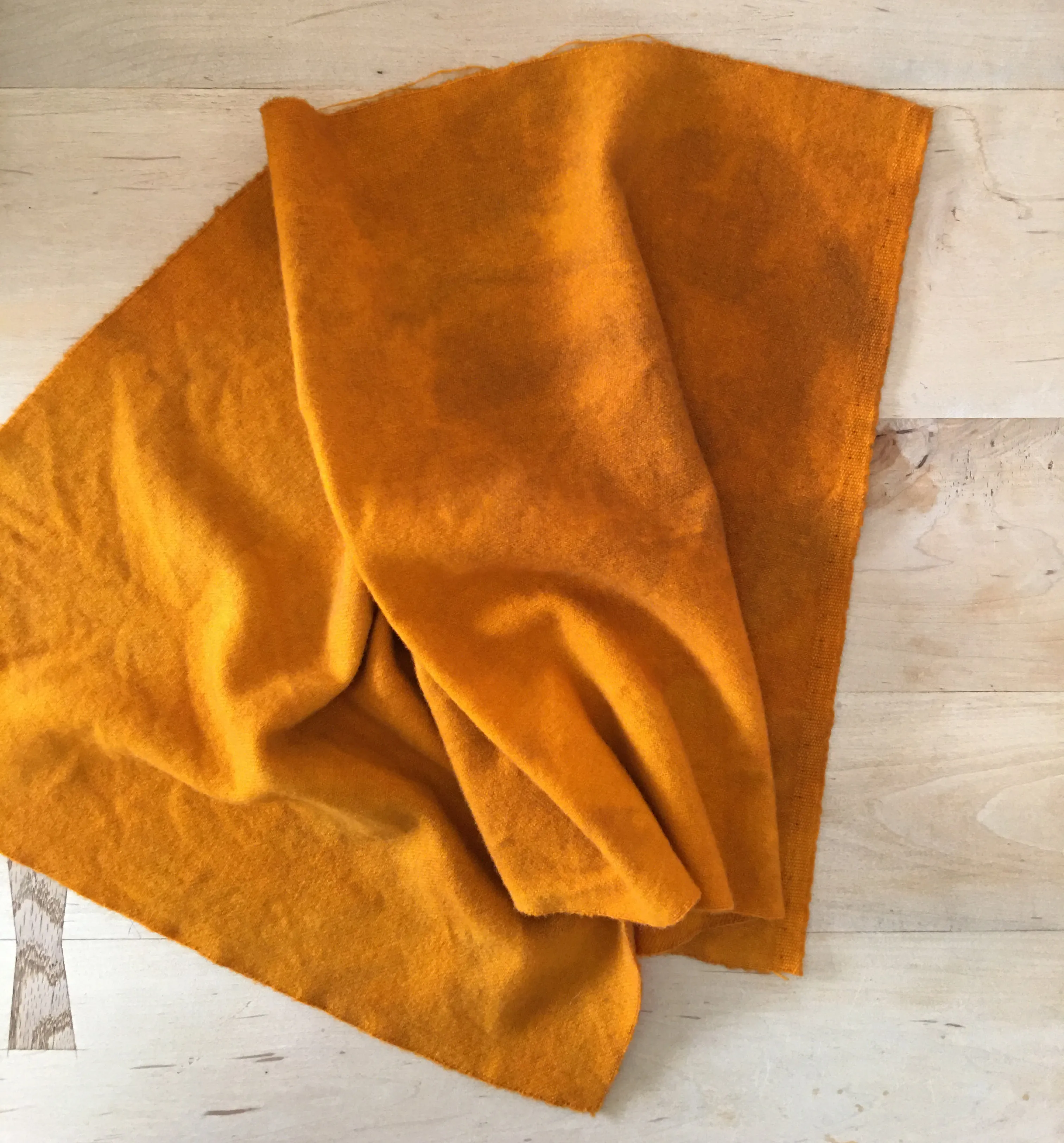 MARMALADE Hand Dyed YARD Wool Fabric for Wool Applique and Rug Hooking