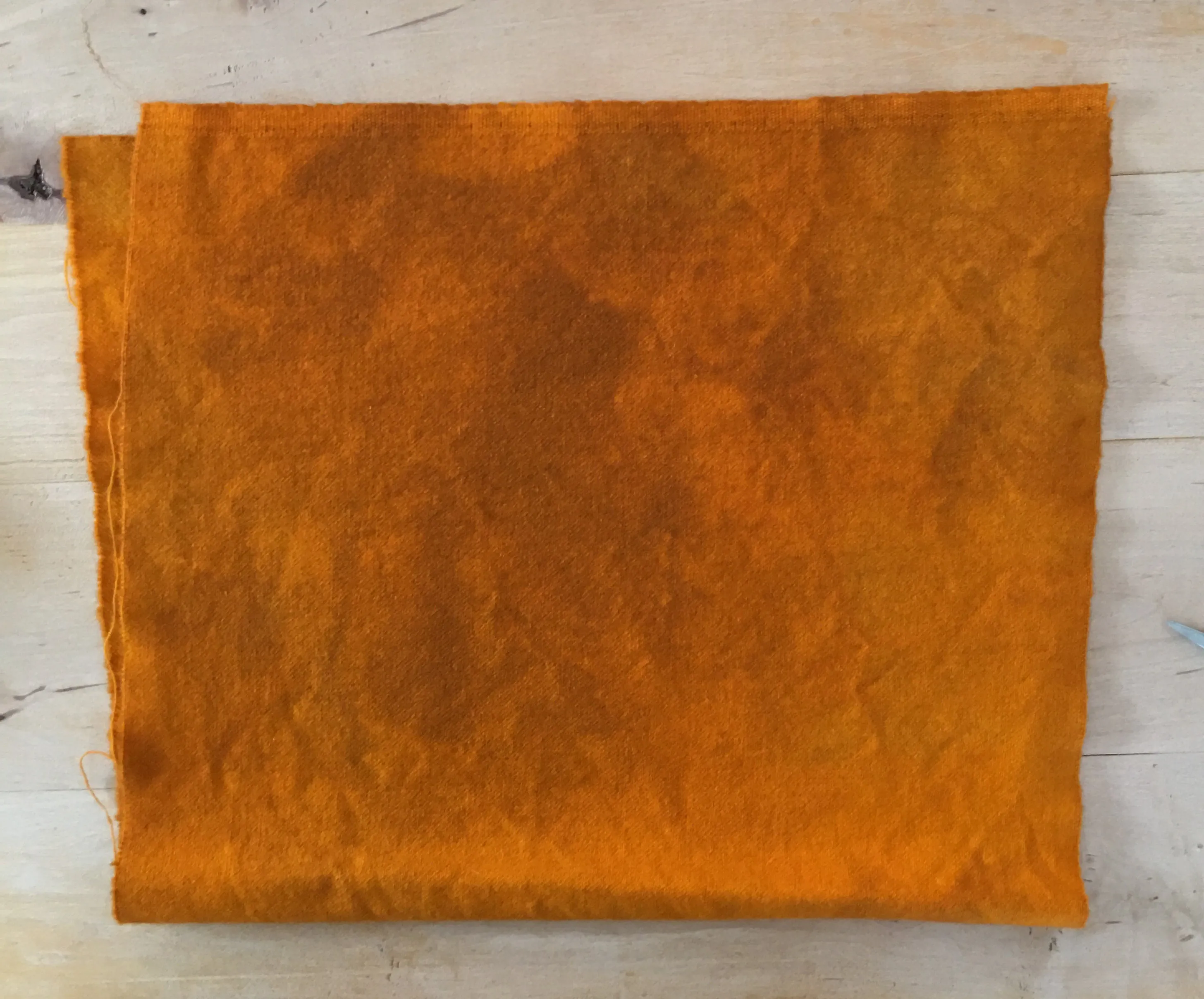 MARMALADE Hand Dyed YARD Wool Fabric for Wool Applique and Rug Hooking