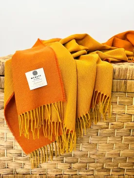 McNutt Of Donegal Orange and Mustard Reversible Throw