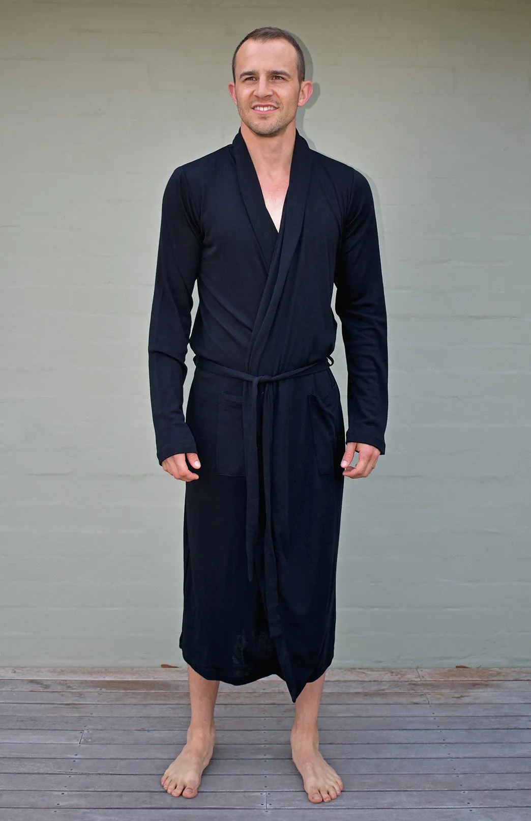 Men's Merino Wool RIB Dressing Gown