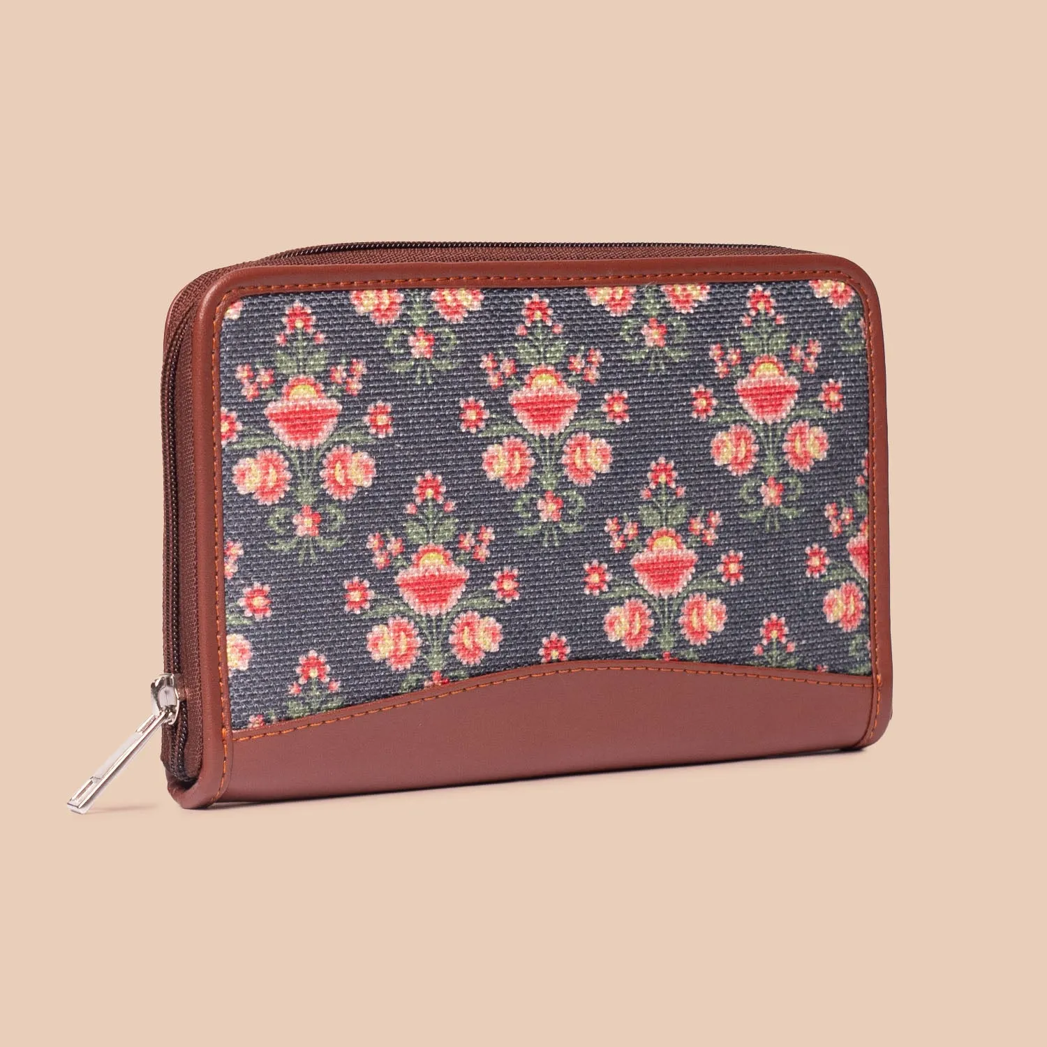 Mughal Garden Print- Tote Bag & Chain Wallet Combo