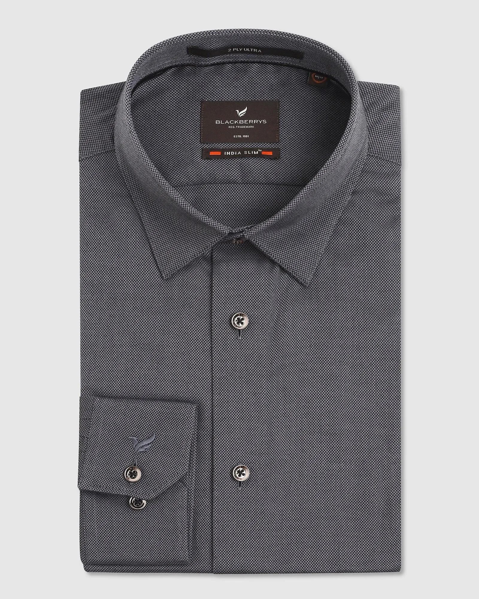 Must Haves Formal Grey Solid Shirt - Silvio