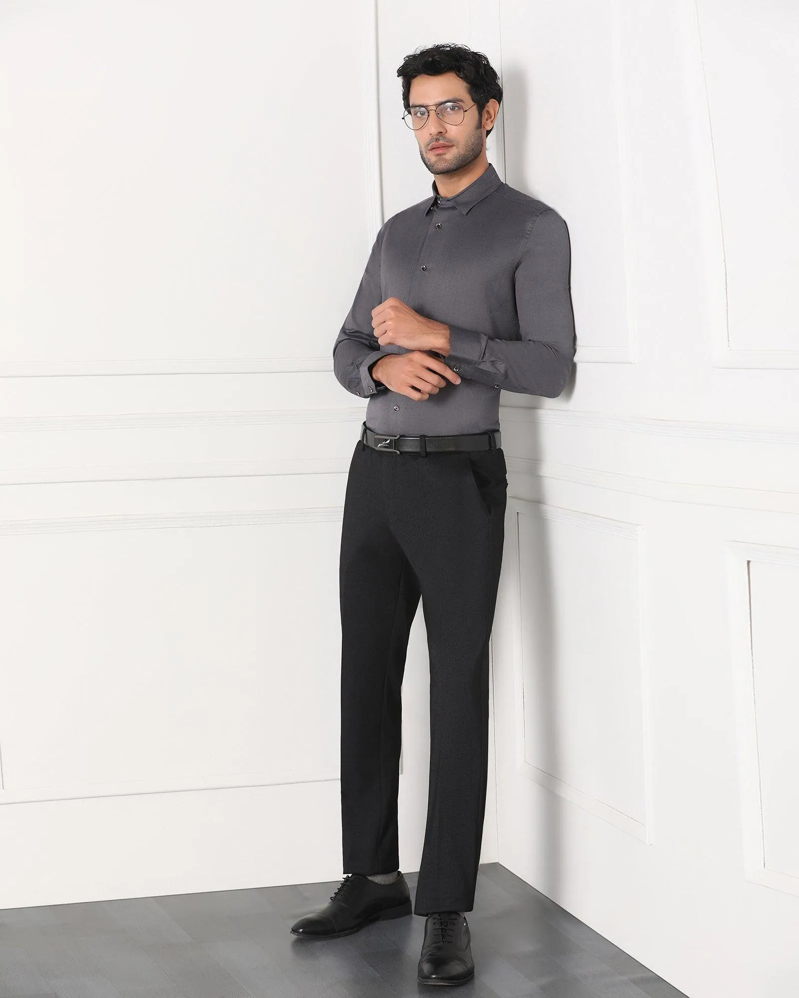 Must Haves Formal Grey Solid Shirt - Silvio