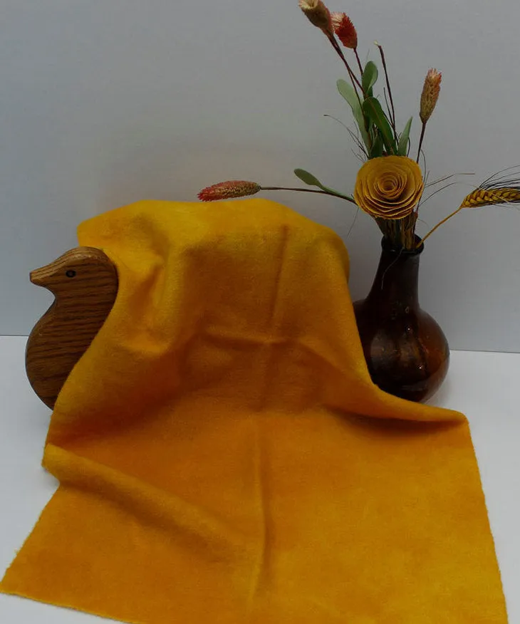 MUSTARD Hand Dyed Fat QUARTER Wool Fabric for Wool Applique and Rug Hooking