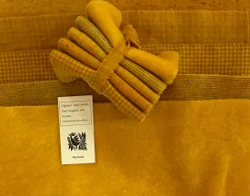 MUSTARD Hand Dyed Wool Bundle for Wool Applique and Rug Hooking