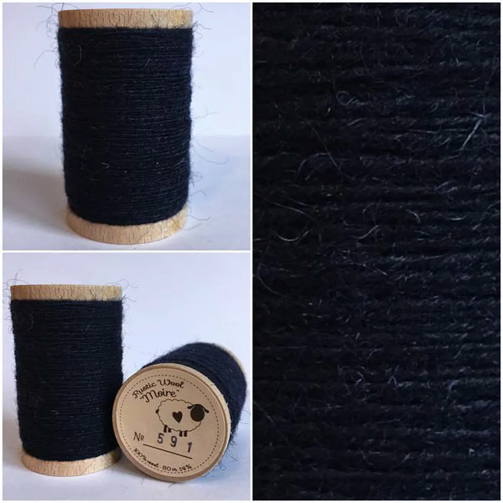 NAVY BLUE Hand Dyed Fat EIGHTH Wool Fabric for Wool Applique and Rug Hooking