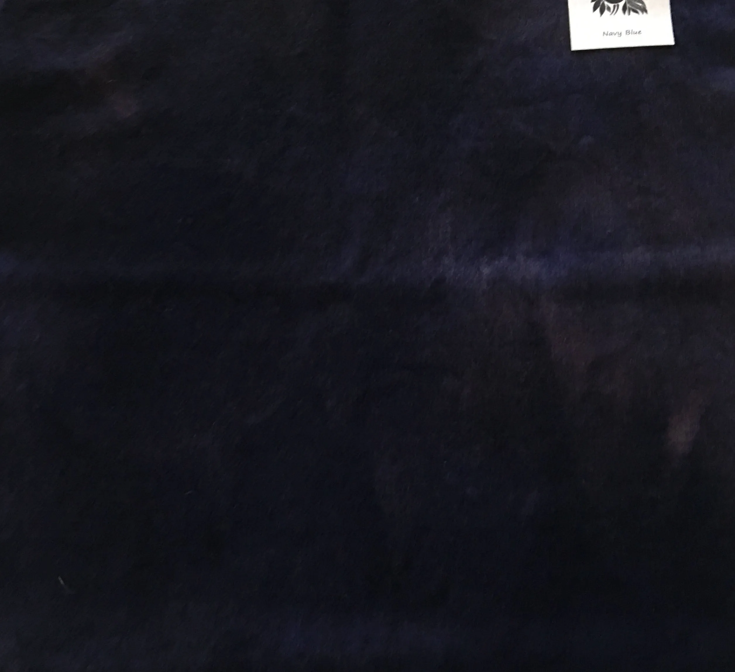 NAVY BLUE Hand Dyed Fat EIGHTH Wool Fabric for Wool Applique and Rug Hooking