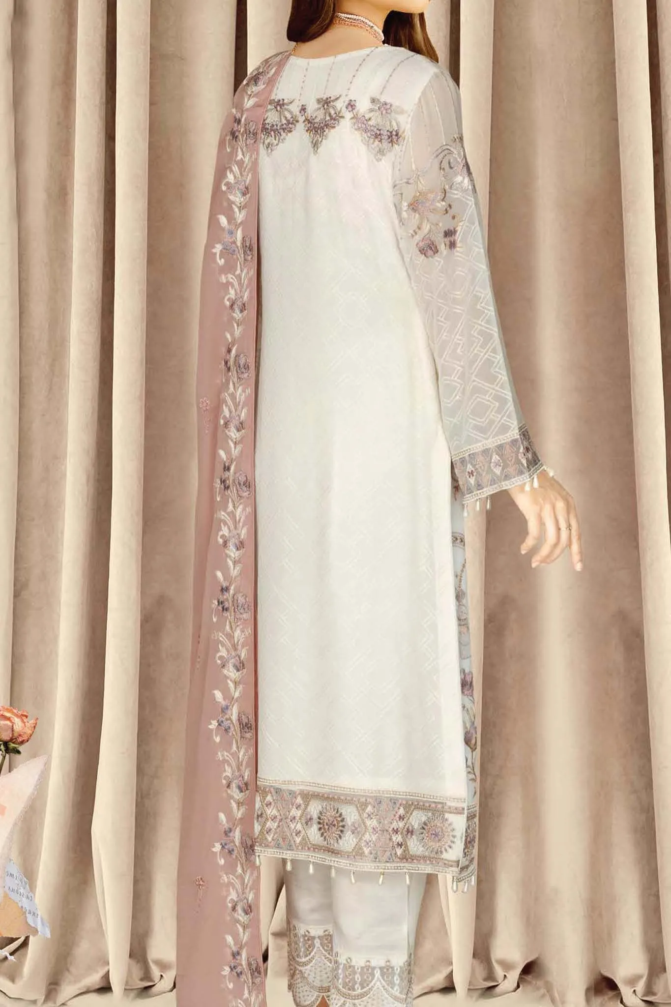 Nayab by Ramsha Unstitched 3 Piece Chiffon Vol-04 Collection'2023-N-408