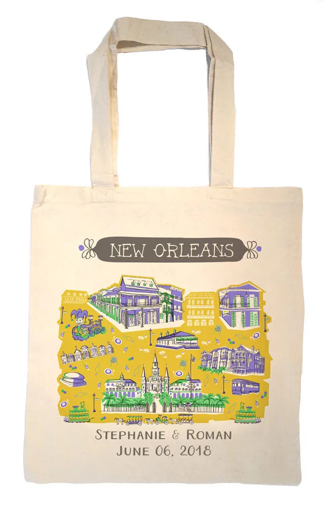 New Orleans Tote Bag-Wedding Welcome Tote