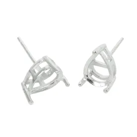 Pear Shape Basket Ear Studs in Sterling Silver | ES278 ES222-226