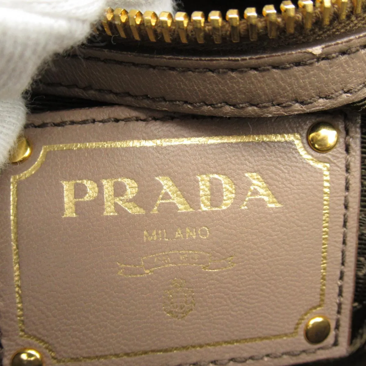 PRADA Prada Leather Drawstring Tote Bag