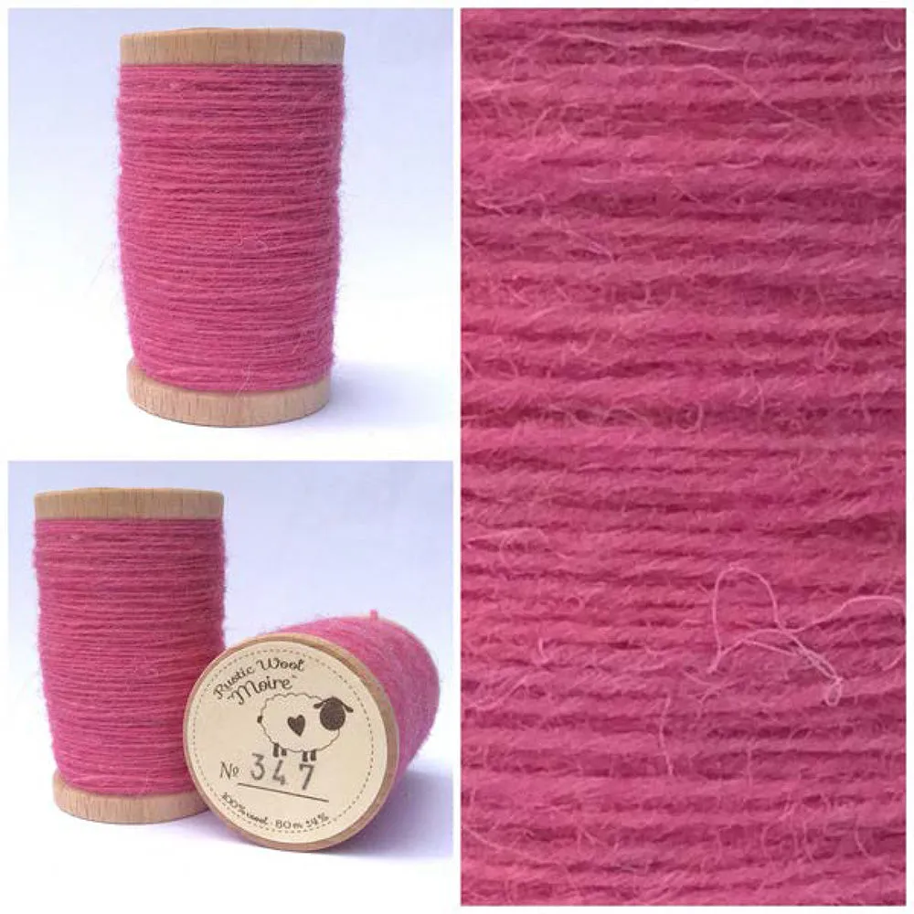 RASPBERRY Hand Dyed Fat EIGHTH Wool Fabric for Wool Applique and Rug Hooking