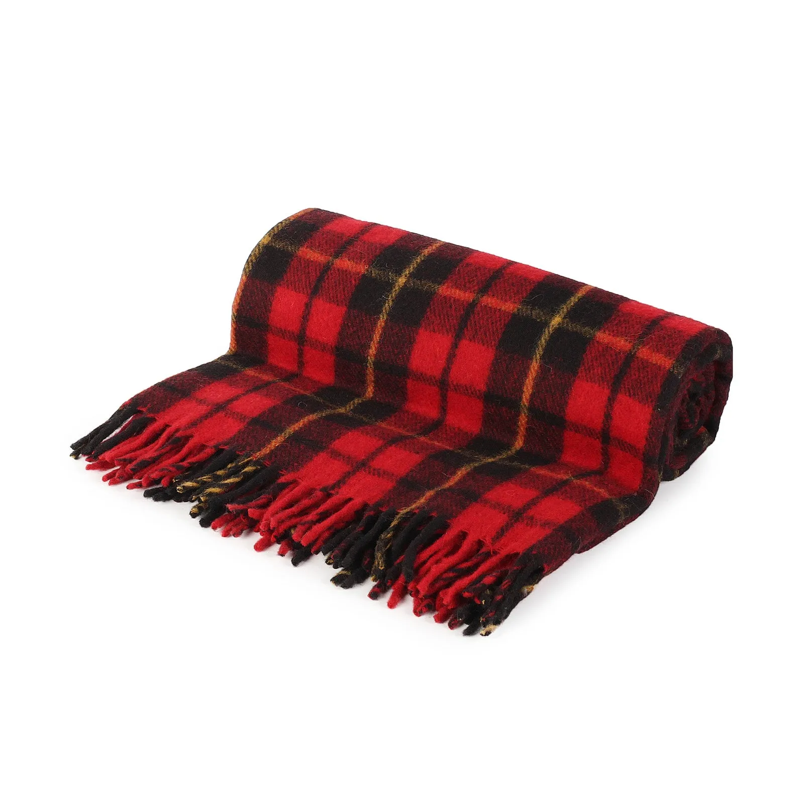 Recycled Wool Tartan Blanket Throw Wallace