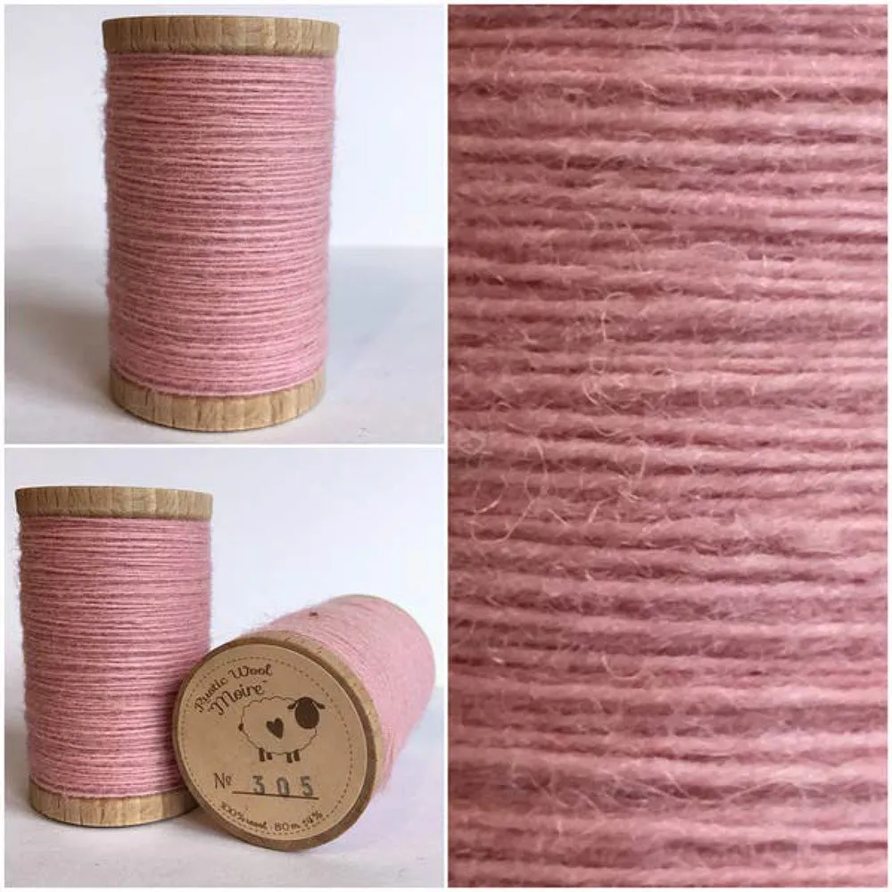 ROSE Hand Dyed YARD Wool Fabric for Wool Applique and Rug Hooking