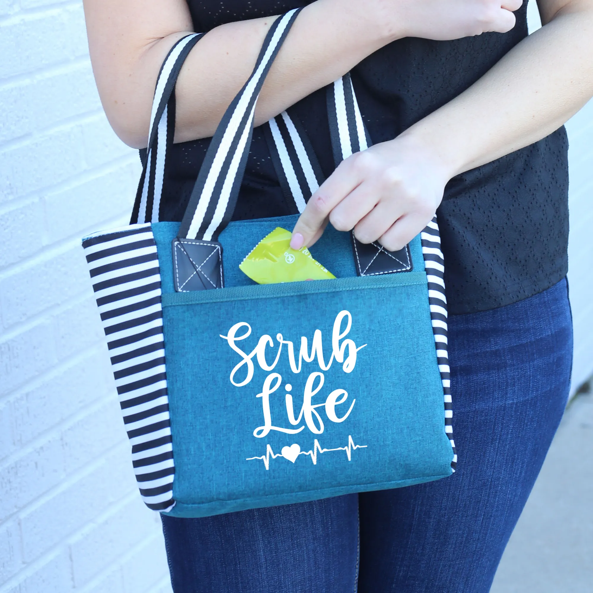 Scrub Life Kaylee Teal Tote Bag for Medical Workers