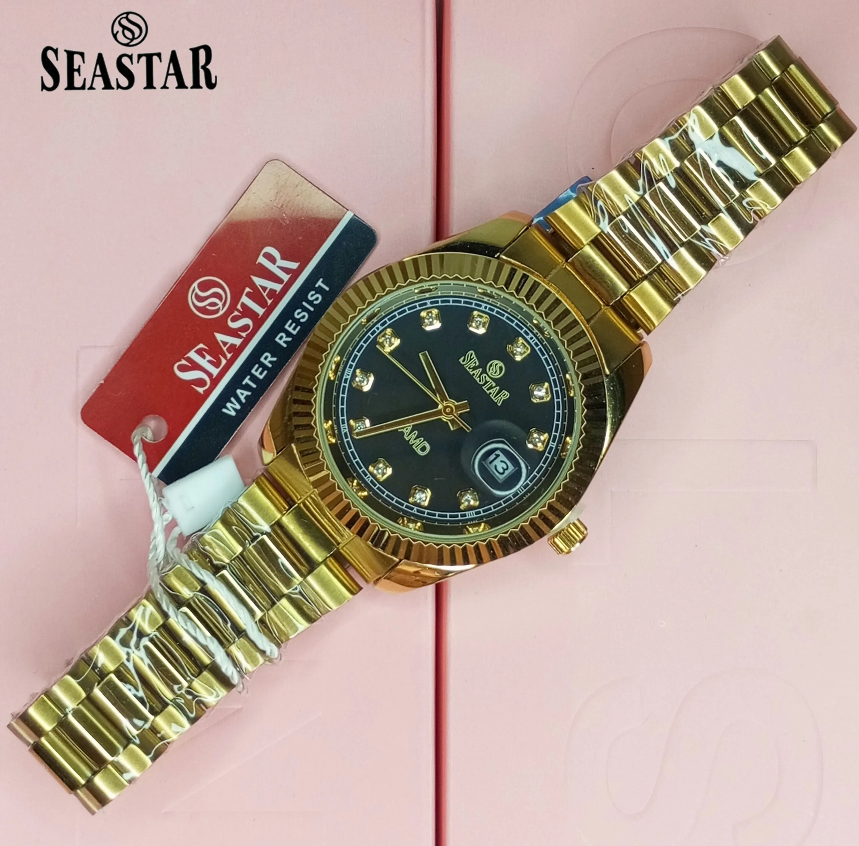 SEASTAR Original Brand Stainless Steel Band Wrist Watch For Couples With Brand (Box & Bag)