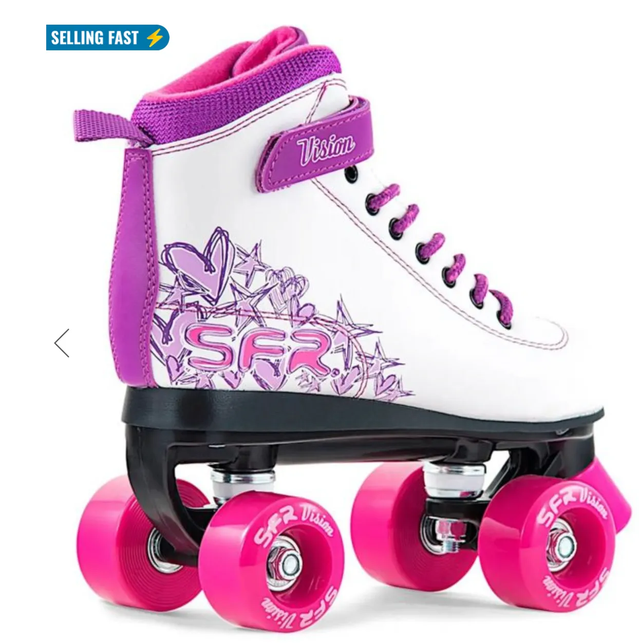 Sfr Vision Ii Roller Quad Skate White/Purple