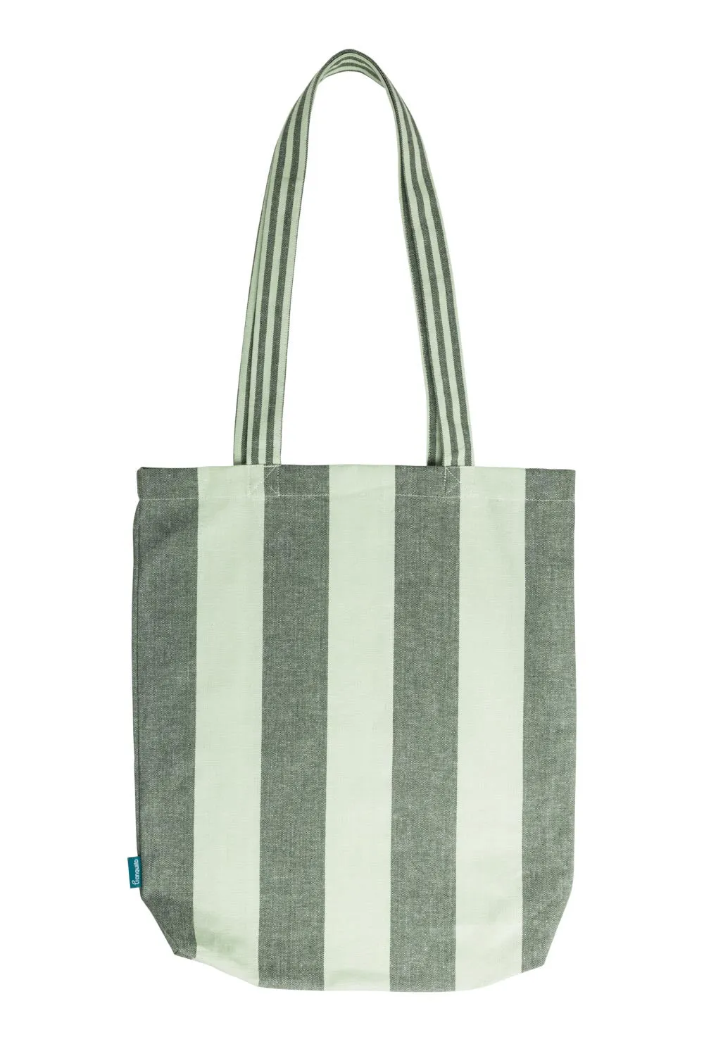 Shopping Bag in Green Stripes