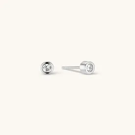 Sphere Pave Studs In Silver