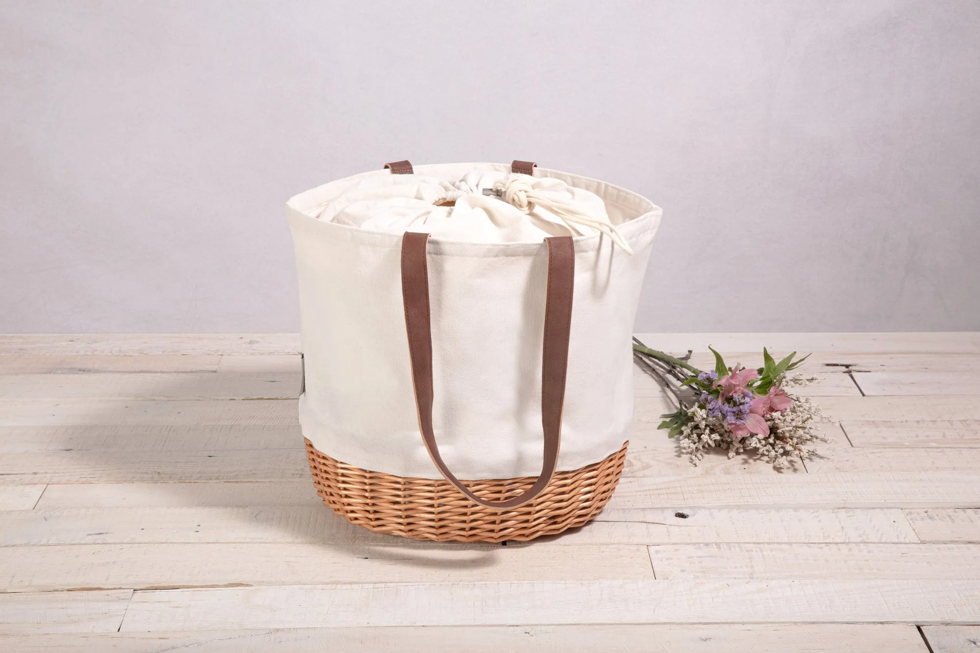 Texas A&M Aggies - Coronado Canvas and Willow Basket Tote