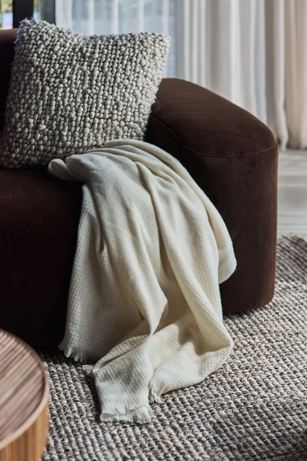 Textured Throw in Natural