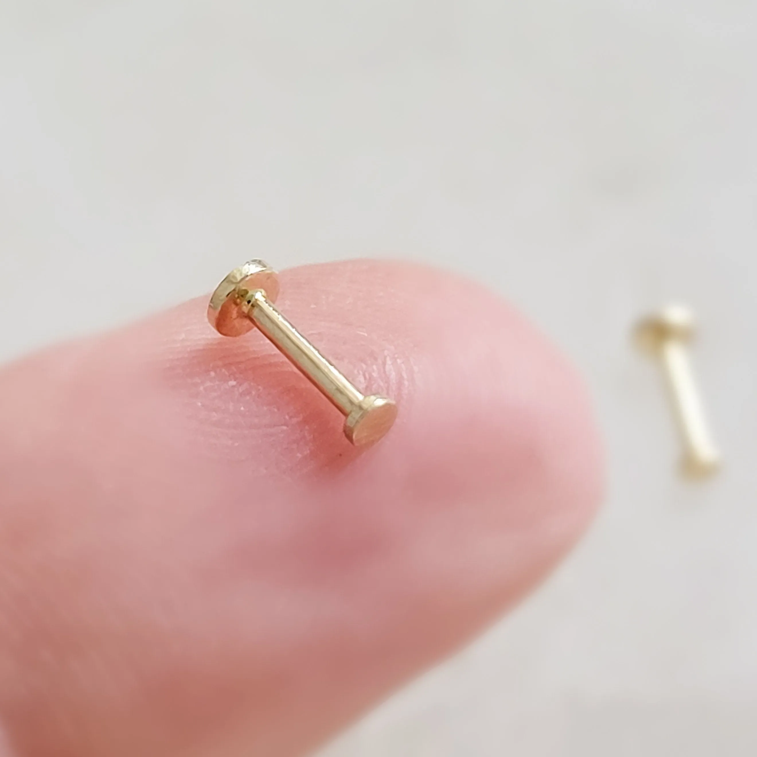 Tiny 14K Gold Dot Studs