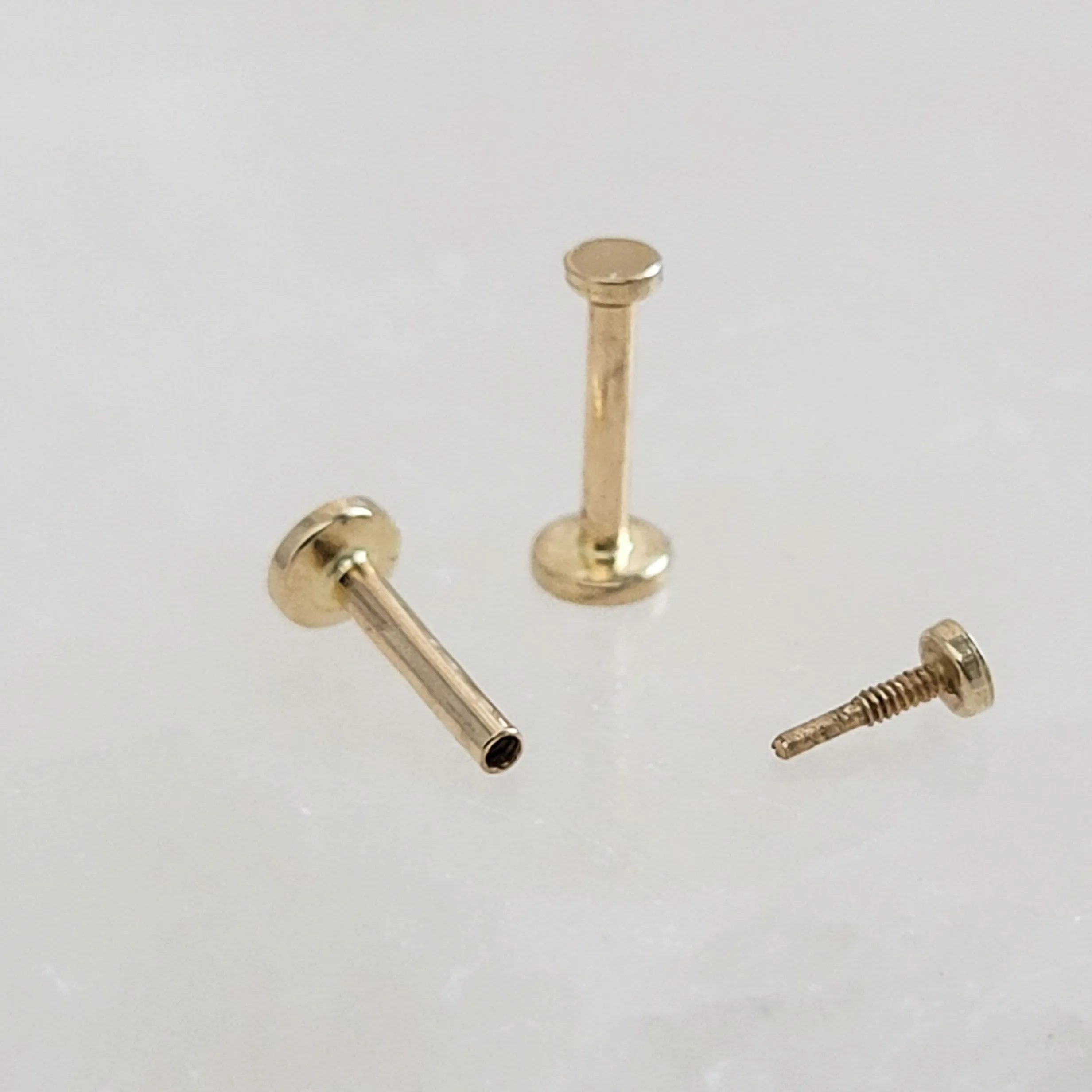 Tiny 14K Gold Dot Studs