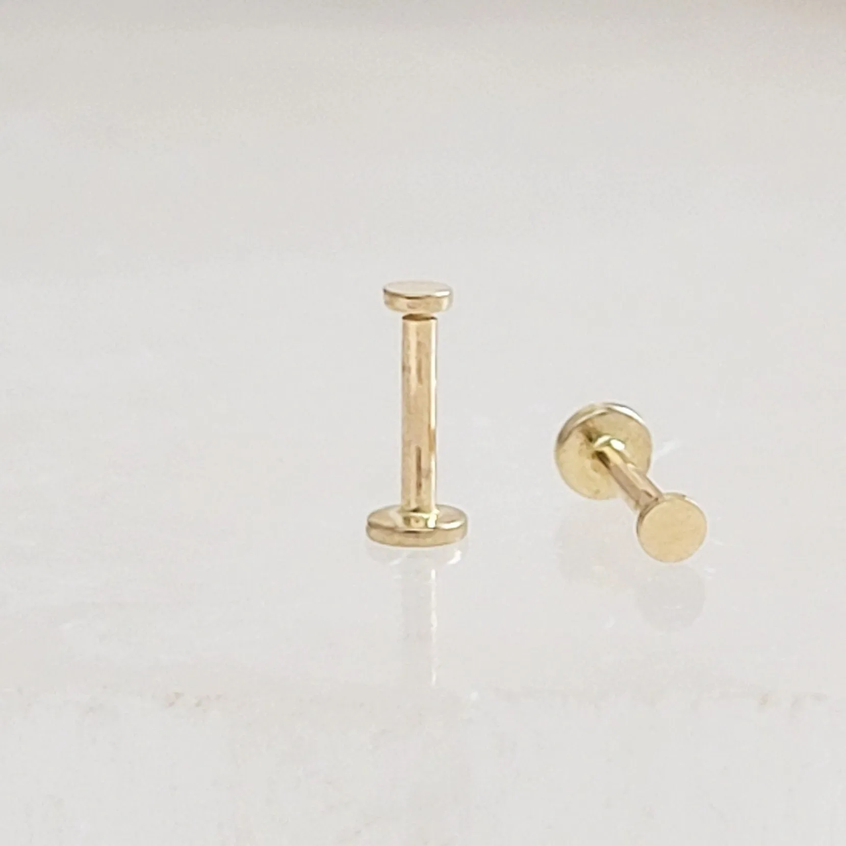 Tiny 14K Gold Dot Studs