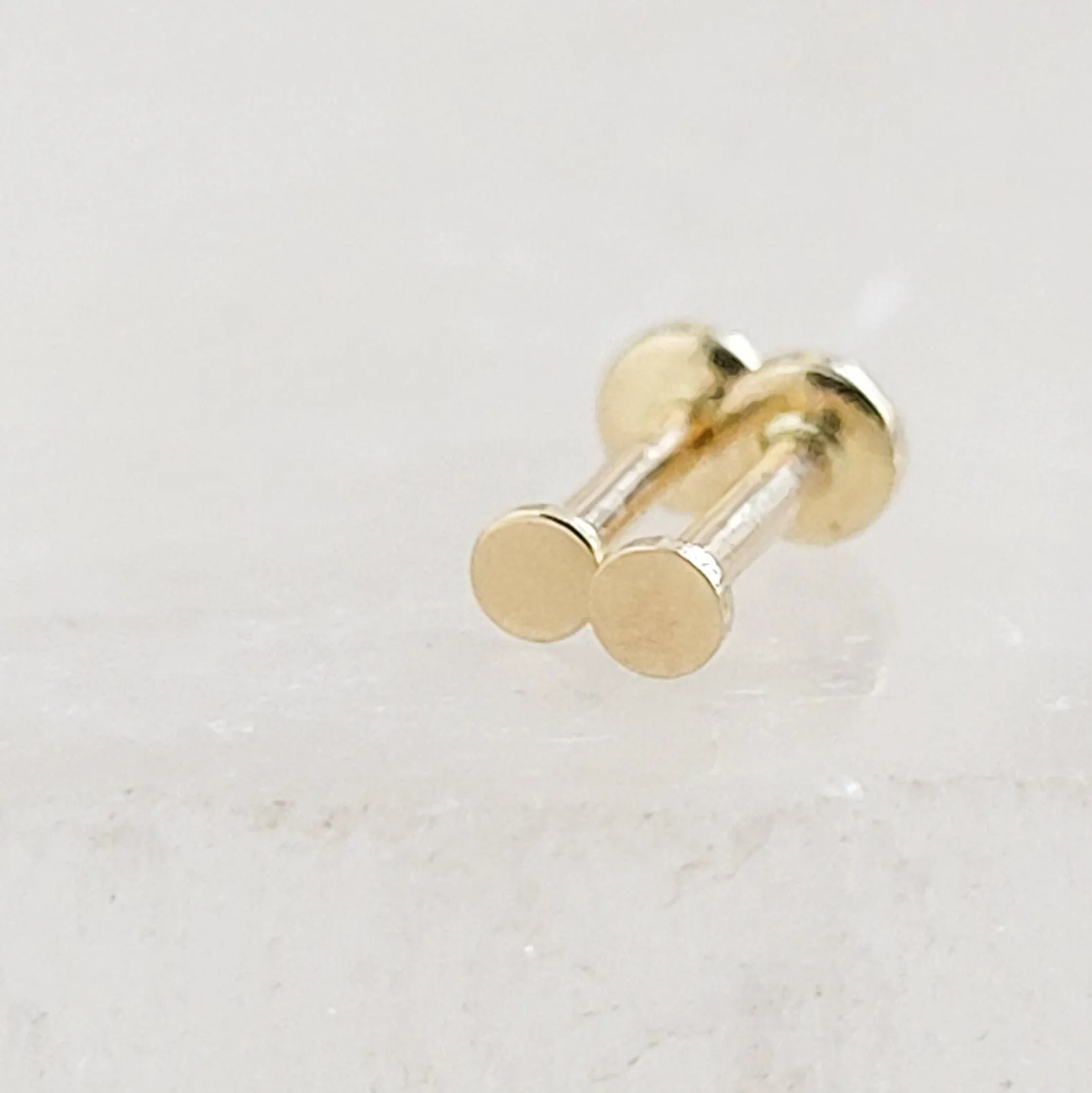 Tiny 14K Gold Dot Studs