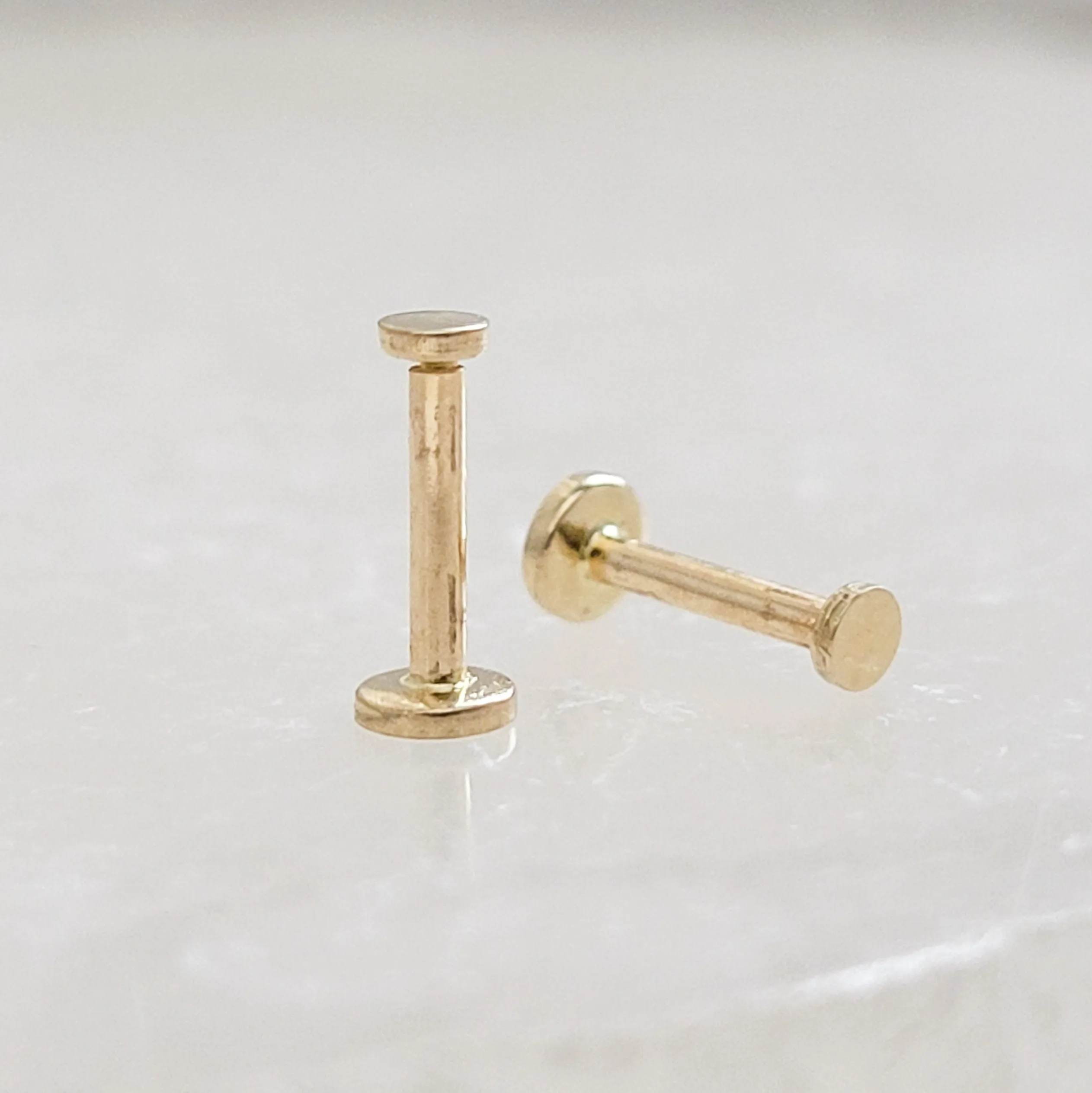 Tiny 14K Gold Dot Studs