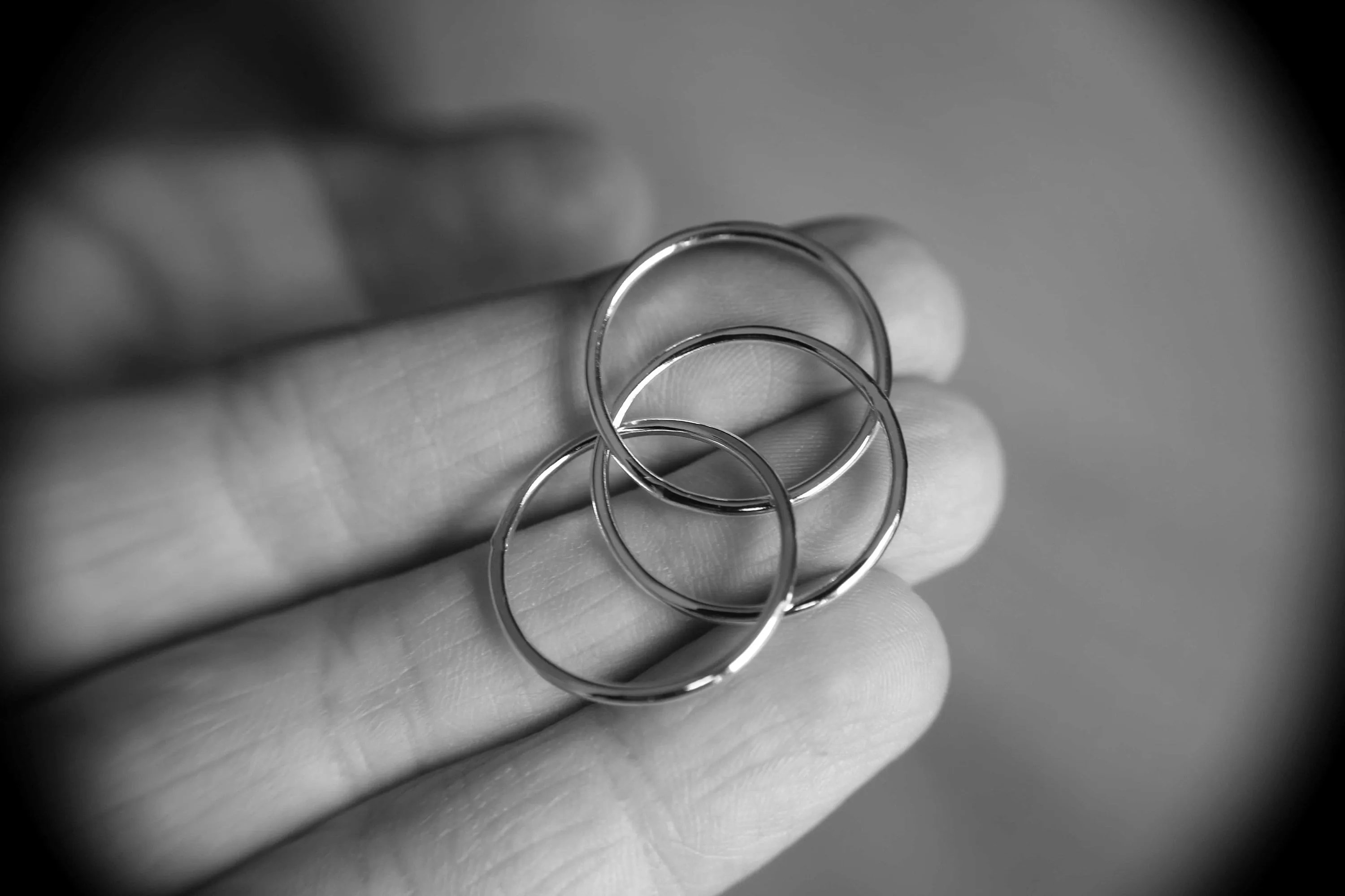 Trinity Rings, Fidget Rings, Interlocking Rings, Interlocked Rings, Russian Wedding Rings, Rolling Rings, Smooth Trinity Rings, Triple Band