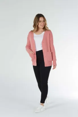 Vee Cardigan With Diamond Sleevs