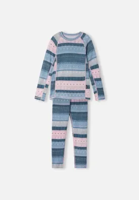 Wool / Bamboo Base Layer Set: Taitoa Foggy Blue