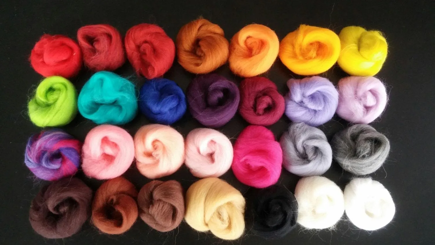 Wool Roving Sampler Kit 4 ounces